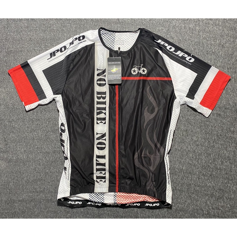 JPOJPO WEIMOSTAR NO BIKE NO LIFE CYCLING JERSEY FULL ZIP MEN'S SIZE XXL